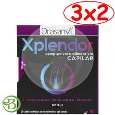 Pack 3x2 Xplendor Cheveux 60 Gélules Drasanvi