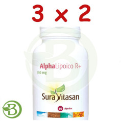 Pack 3x2 Alpha Lipoïque R+ 60 Gélules Sura Vitasan