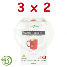 Pack 3x2 Herbodiet Favorise la Circulation 20 Filtres Régime Nova