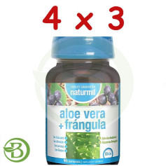 Pack 4x3 Aloe Vera + Frangula 90 Comprimés Naturmil