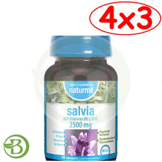 Pack 4x3 Salvia 2500Mg 60 Comprimés Naturmil