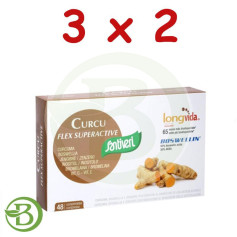 Pack 3x2 Curcu Flex Superactif 48 Comprimés Santiveri