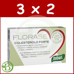 Pack 3x2 Florase Cholestérol Forte 40 Gélules Santiveri