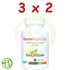 Pack 3x2 Bisglycinate de Fer 30 Gélules Sura Vitasan