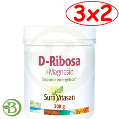 Pack 3x2 D-Ribose + Magnésium 300Gr Sura Vitasan