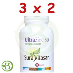 Pack 3x2 Ultra Zinc 50 90 Gélules Sura Vitasan