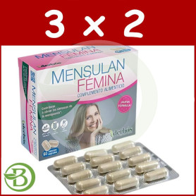Pack 3x2 Mensulan Femina 60 Cápsulas Vegetales Derbós