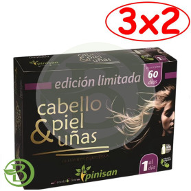 Pack 3x2 Cabello, Piel y Uñas 60 Cápsulas (Edición Limitada) Pinisan