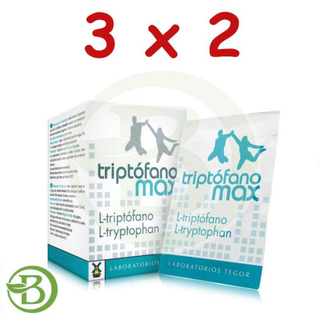 Pack 3x2 Triptófano Max 14 Sobres Tegor