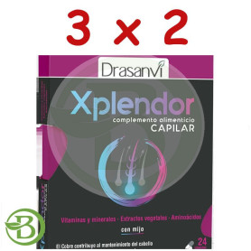 Pack 3x2 Xplendor Capilar 24 Cápsulas Drasanvi