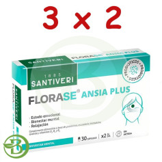 Pack 3x2 Florase Ansia Plus 30 Gélules Santiveri
