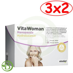 Pack 3x2 Vitawoman Ménopause Hydrabalance 30 Gélules Eladiet