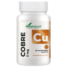 Cuivre Libération Prolongée 60 Comprimés Soria Natural