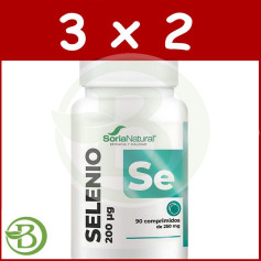 Pack 3x2 Sélénium à Libération Prolongée 90 Comprimés Soria Natural