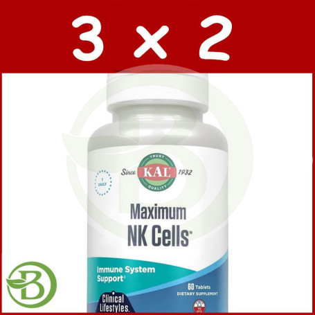 Pack 3x2 Maximum Nk Cell 60 Cápsulas Kal