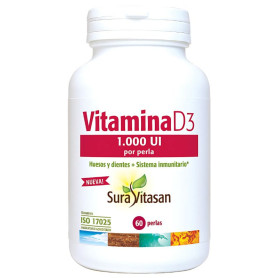 Vitamine D3 1 000 Ui 60 Perles Sura Vitasan