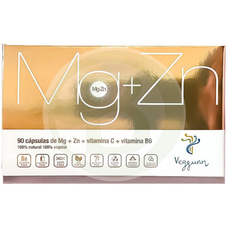 Magnésium + Zinc + Vit C + B6 90 Gélules Veggunn