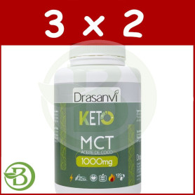 Pack 3x2 Mct Oil 120 Cápsulas Keto Drasanvi