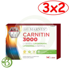 Pack 3x2 Carnitine 3000 14 Ampoules Marnys