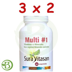Pack 3x2 Multi 1 Vitamines &amp; Minéraux 60 Comprimés Sura Vitasan