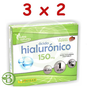 Pack 3x2 Ácido Hialurónico 30 Cápsulas Pinisan