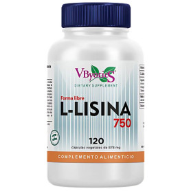 L-Lysine 750 mg 120 gélules végétales Vbyotics