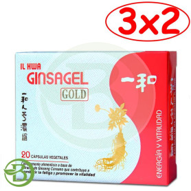 Pack 3x2 Ginsagel Gold 20 Perlas Il Hwa