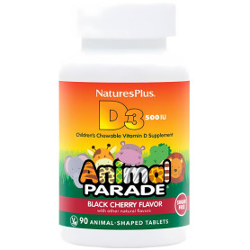 Défilé d&#39;animaux Vit. D3 90 comprimés à croquer Natures Plus
