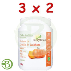 Pack 3x2 Protéines de graines de citrouille 450Gr. Sourate Vitasan