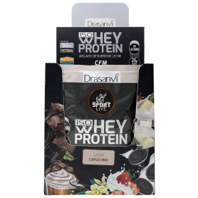 Isolat de protéines de lactosérum à dose unique Cappuccino 30G Drasanvi Sport Live