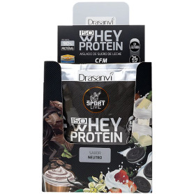 Isolat neutre de protéines de lactosérum à dose unique 30 g Drasanvi Sport Live