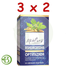 Pack 3x2 Estado Puro Ashwagandha Optimizada 30 Cap Estado Puro - Tongil