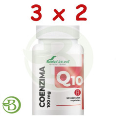 Pack 3x2 Coenzyme Q10 60 Gélules Végétales Soria Natural