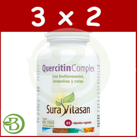 Pack 3x2 Quercitin Complex 45 Capsulas Sura Vitasan