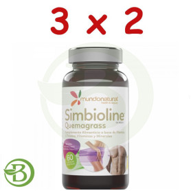 Pack 3x2 Simbioline Quemagrasas 60 Cápsulas Mundo Natural