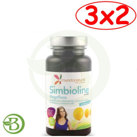 Pack 3x2 Simbioline Megaflora 60 Cápsulas Mundo Natural