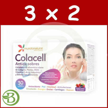 Pack 3x2 Colacell Antiox 30 Sobres Mundo Natural