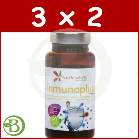Pack 3x2 Inmunoplus 60 Cápsulas Mundo Natural