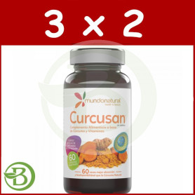 Pack 3x2 Curcusan 60 Cápsulas Mundo Natural