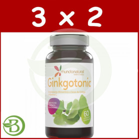 Pack 3x2 Ginkgotonic 420Mg. 60 Cápsulas Mundo Natural