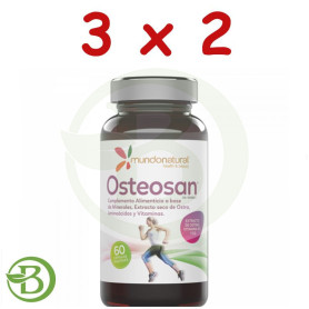 Pack 3x2 Osteosan 60 Cápsulas Mundo Natural
