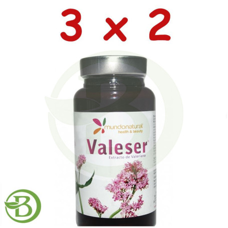 Pack 3x2 Valeser 450Mg. 60 Cápsulas Mundo Natural