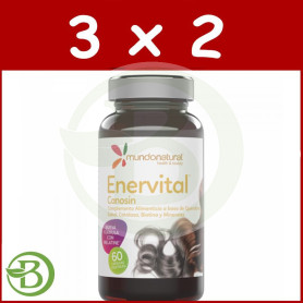 Pack 3x2 Enervital Canosín 60 Cápsulas Mundo Natural