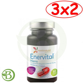 Pack 3x2 Enervital Hierro 30 Cápsulas Mundo Natural