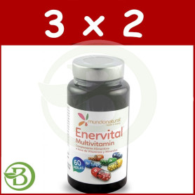 Pack 3x2 Enervital Multivitamin 60 Cápsulas Mundo Natural