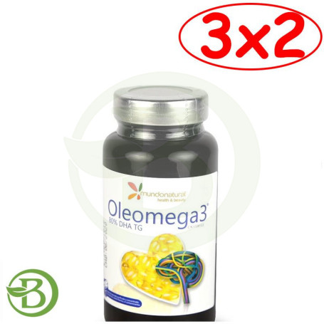 Pack 3x2 Oleomega3 DHA 30 Perlas Mundo Natural