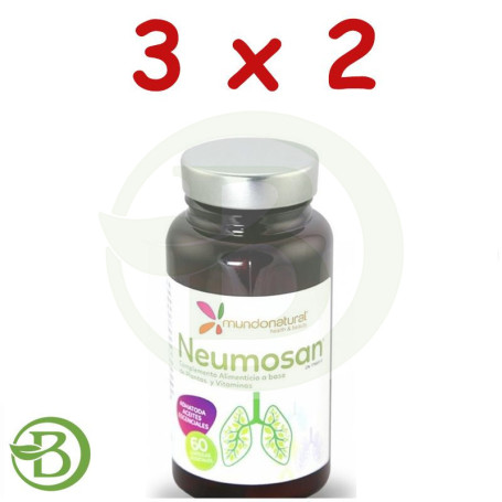 Pack 3x2 Neumosan 60 Cápsulas Mundo Natural