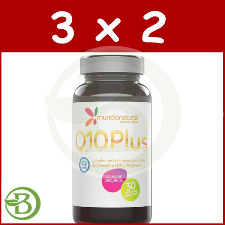 Pack 3x2 Q10 Plus Ubiquinol 30 Capsulas Mundo Natural