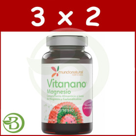 Pack 3x2 Vitanano Magnesio Liposomado 30 Cápsulas Mundo Natural