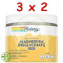 Pack 3x2 Magnesium Bisglycinate Polvo 179G (68 Dosis) Solaray